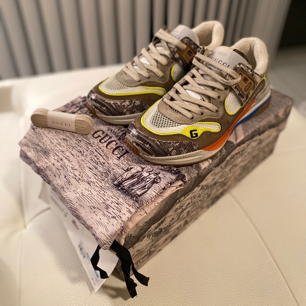 BRAND NEW GUCCI TEJUS CALF SNEAKERS